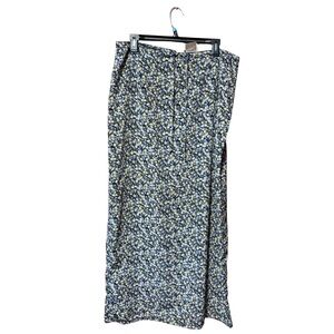 Floral Blue and Yellow Women's Skirt
